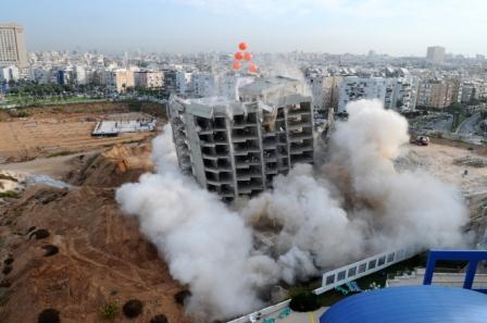 Hotel Sun Bat Yam Demolition by Tamar Explosives 